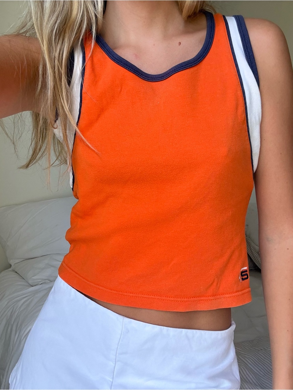 vintage 90's y2k Orange sporty Tank Top